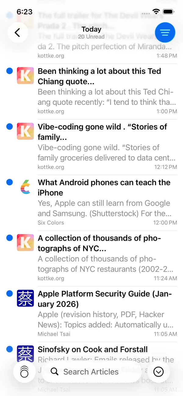#4. NetNewsWire: RSS Reader (iOS) De: Brent Simmons