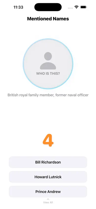 Mentioned Names screenshot 1