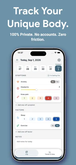 My Symptom Log screenshot 1