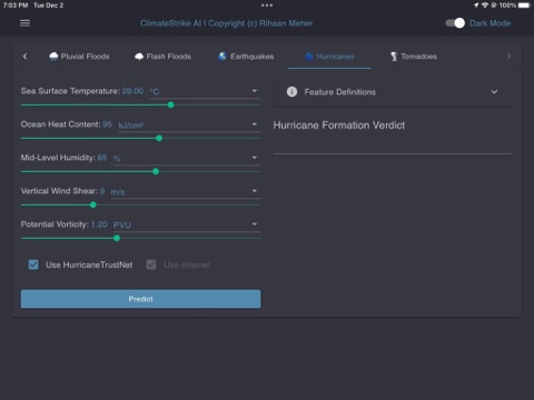 ClimateStrike AI iPad screenshot 1 - Weather app