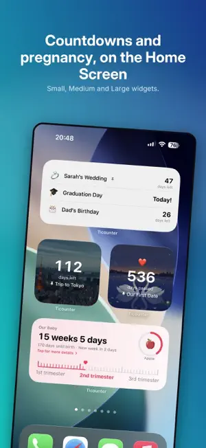 Ticounter: Days & Pregnancy screenshot 1