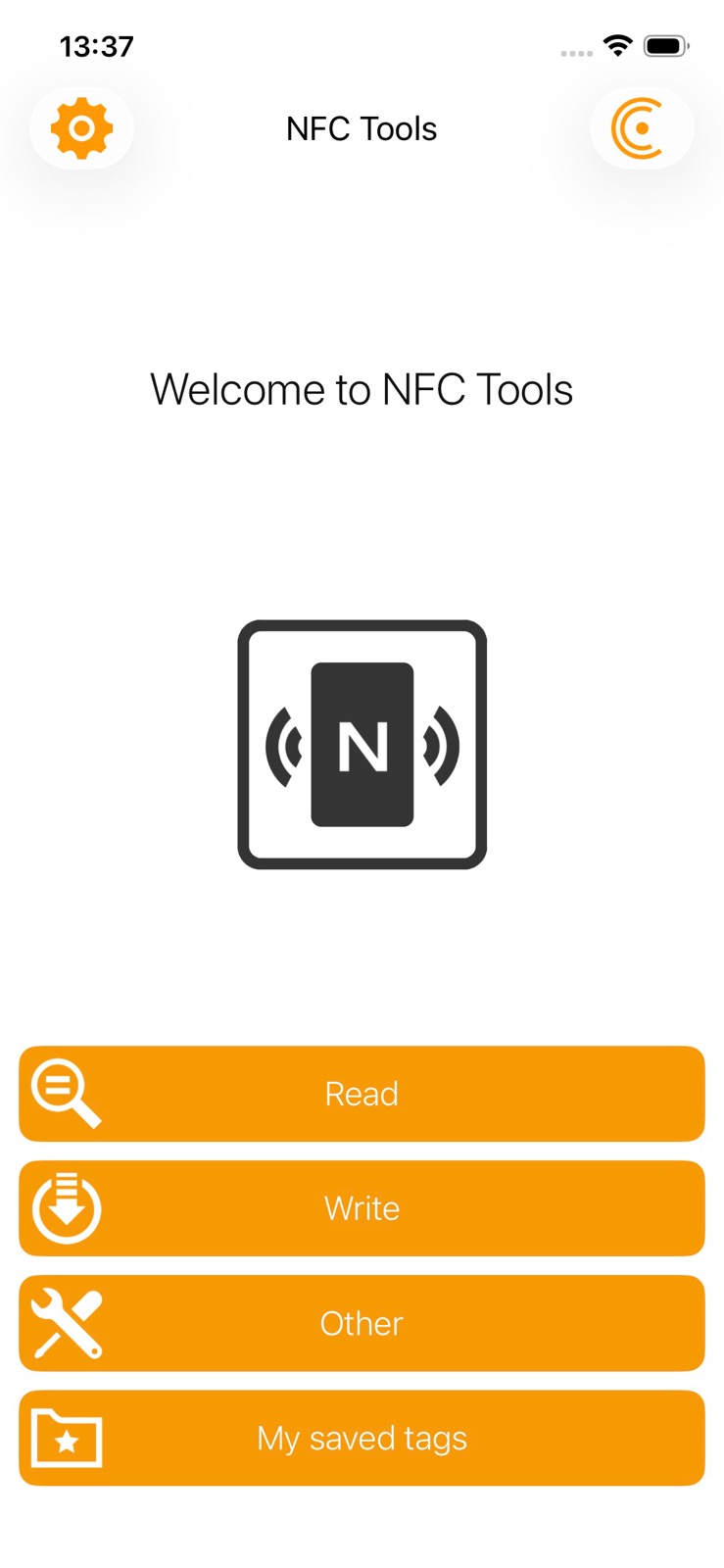 NFC Tools iphone screenshot 1