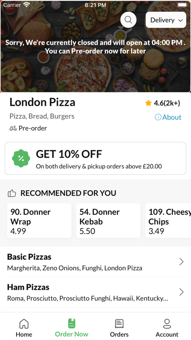 Screenshot #3 pour London Pizza.