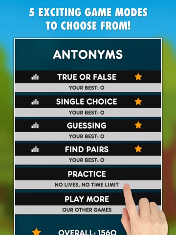 Antonyms Game iPad screenshot