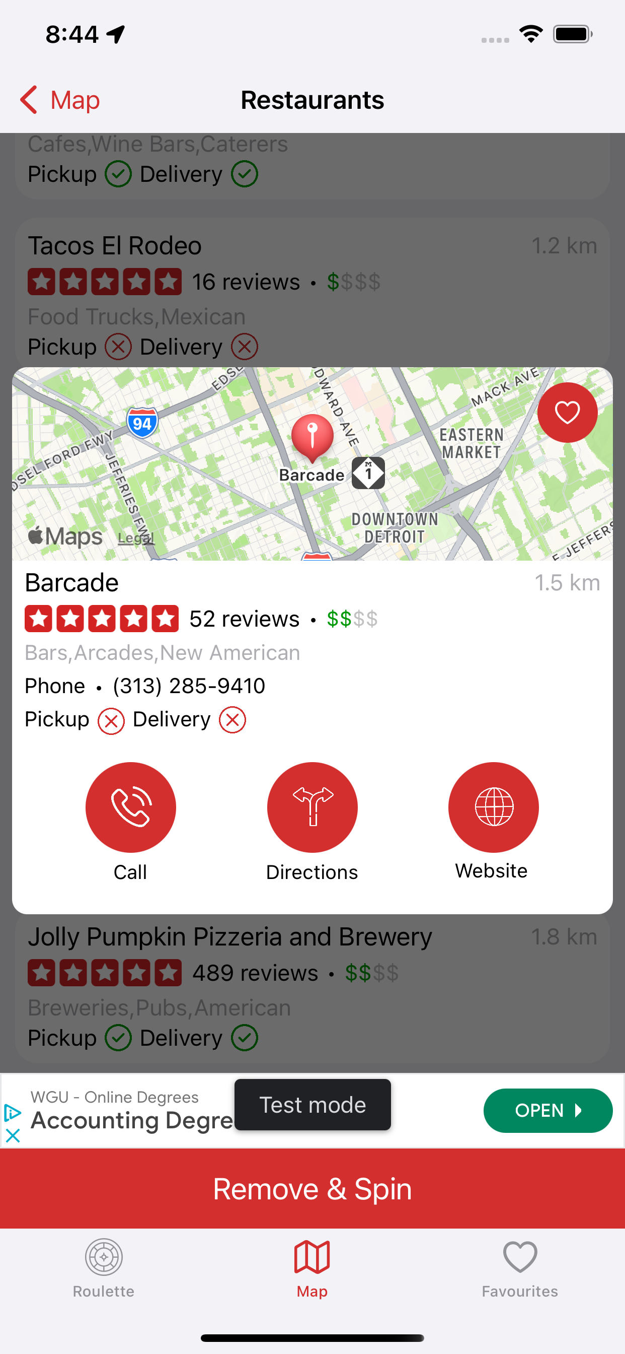Restaurant Roulette