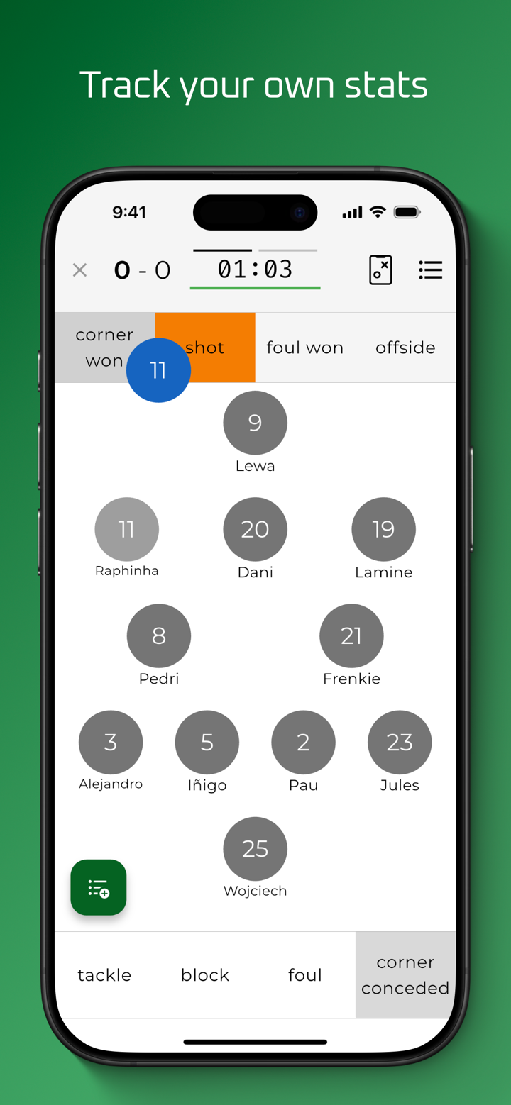 Statpad: Track your Football screenshot 1