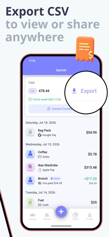 Split Money: Bills & Expenses iPhone screenshot