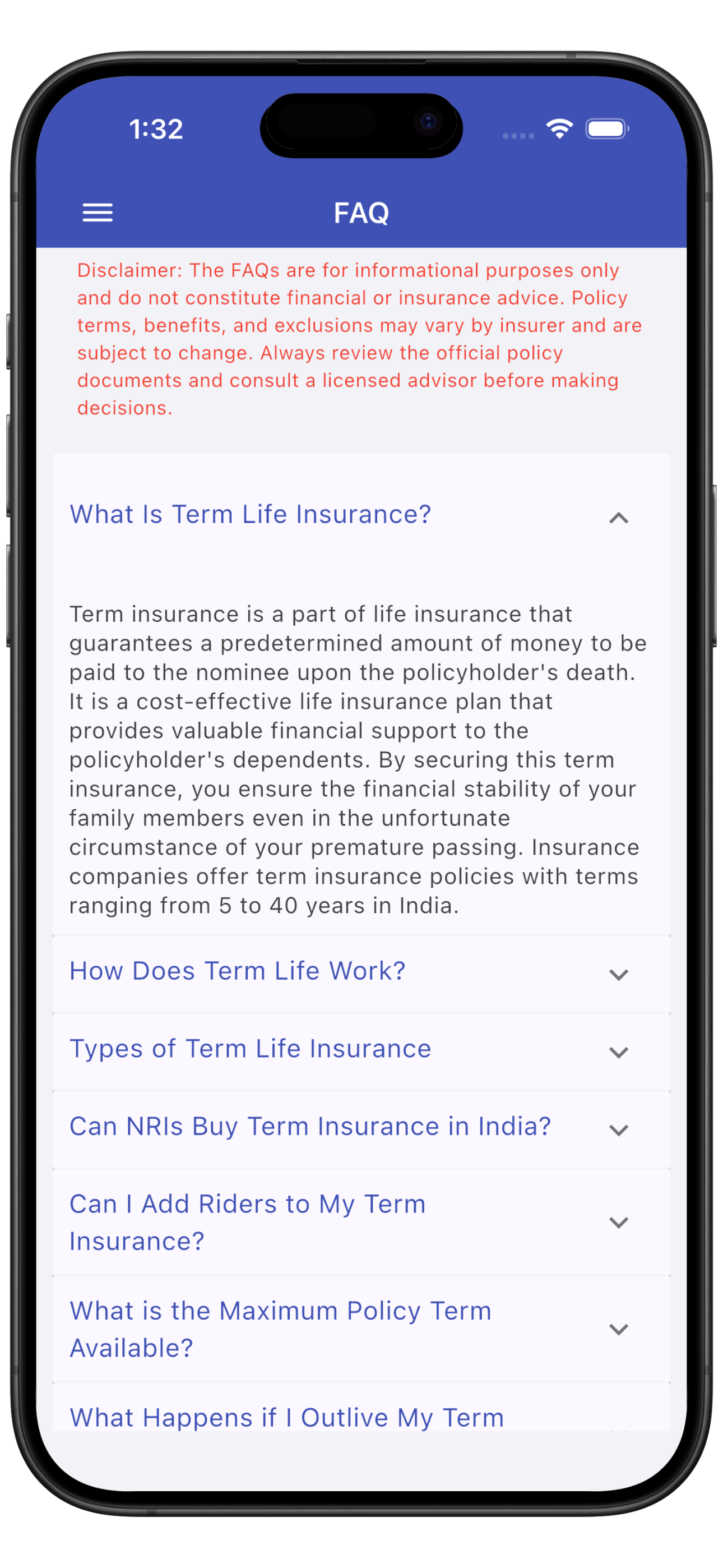 Term Insurance Calculator screenshot 8