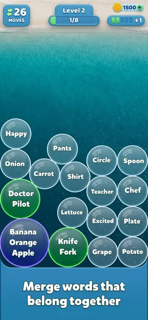 Word Merge - Bubble Puzzle screenshot 1