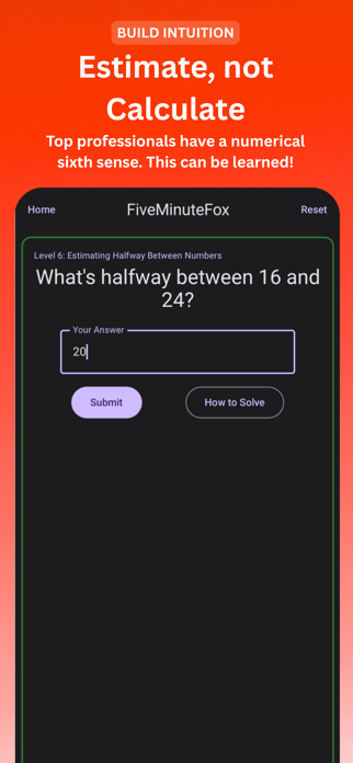 FiveMinuteFox: Mental Math Screenshot 4 of 6