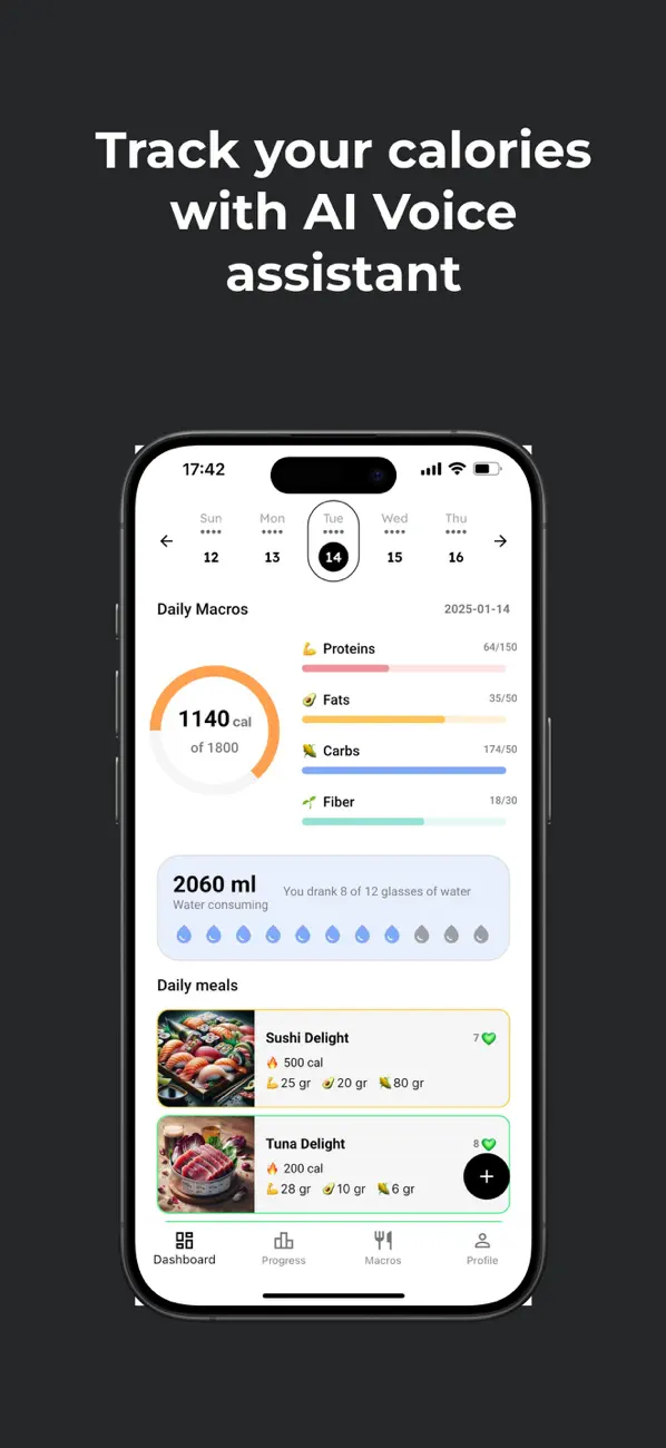 Screenshot #2 pour AI Food Tracker - Be Top!