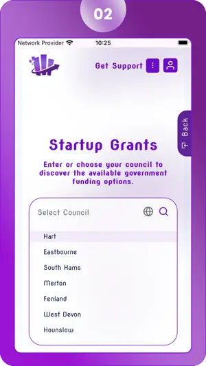 Startup Grant screenshot 2