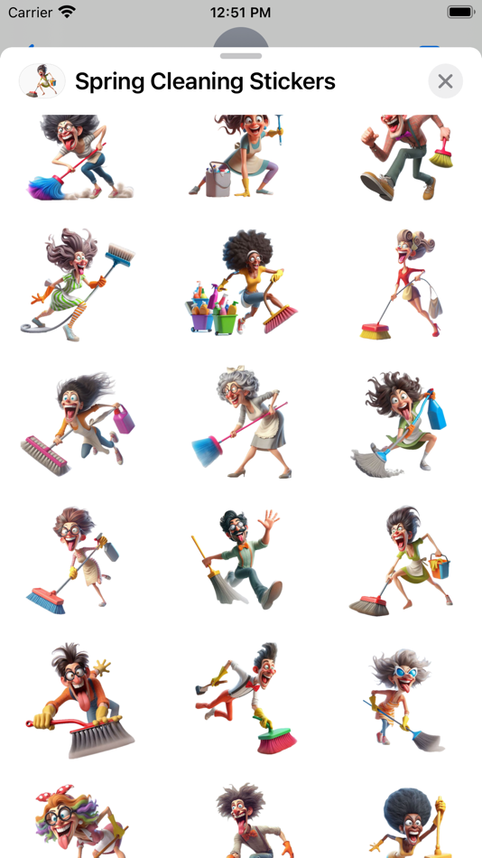 #2. Spring Cleaning Stickers (iOS) Podle: Paul Scott