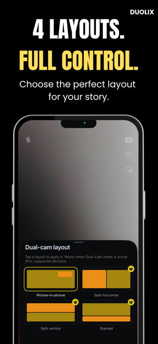 DualFrame - Dual Camera App Screenshot 4 of 5
