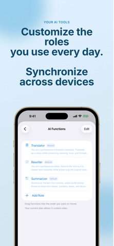 Wright: AI Text Assistant iPhone screenshot