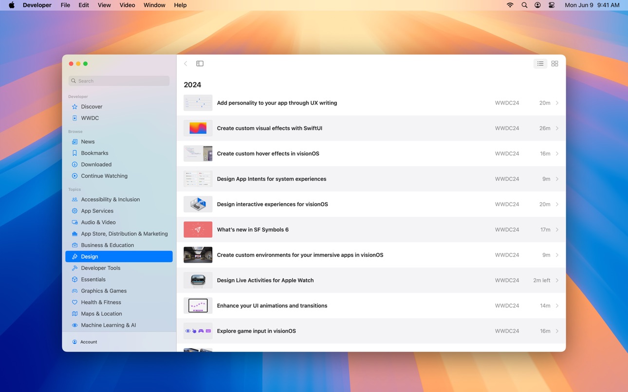 Apple Developer screenshot 2