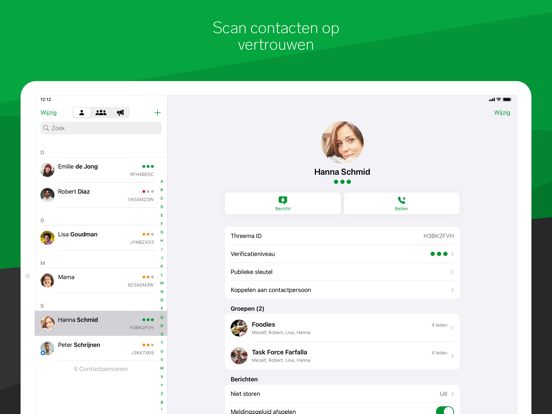 Threema. De veilige messenger iPad app afbeelding 3