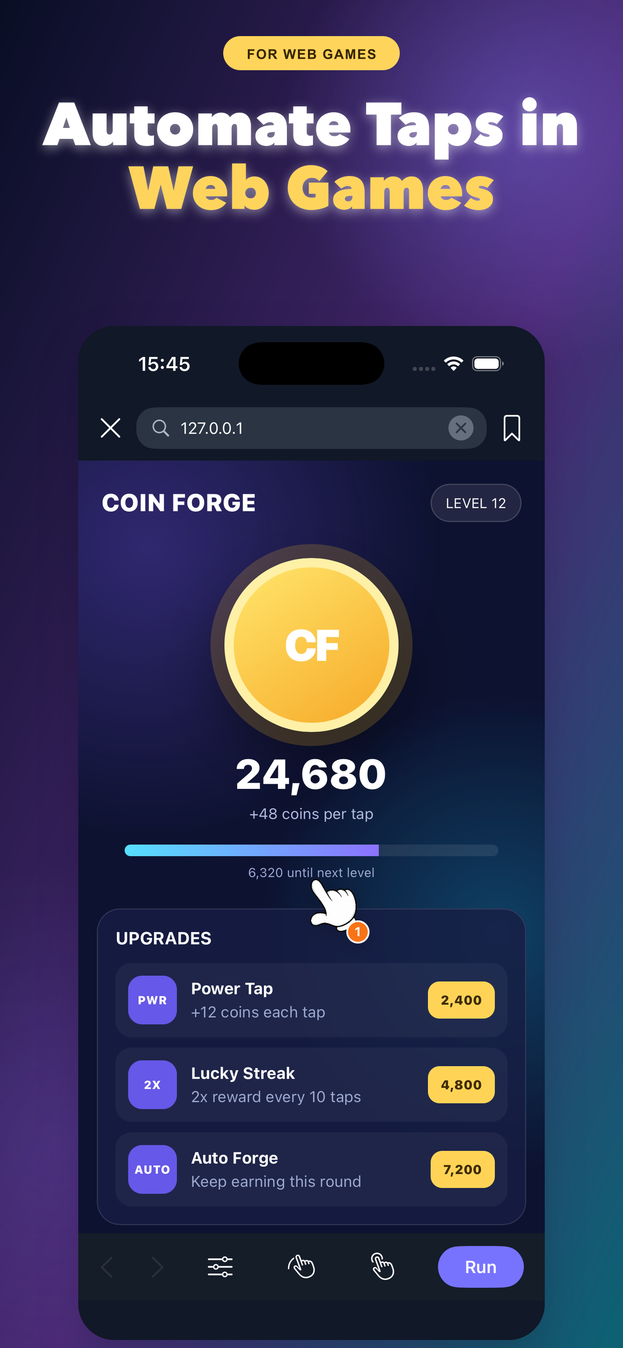 Auto Clicker: WebTap Browser screenshot 4