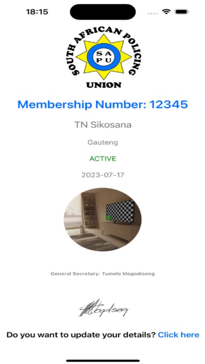 SAPU Membership Card