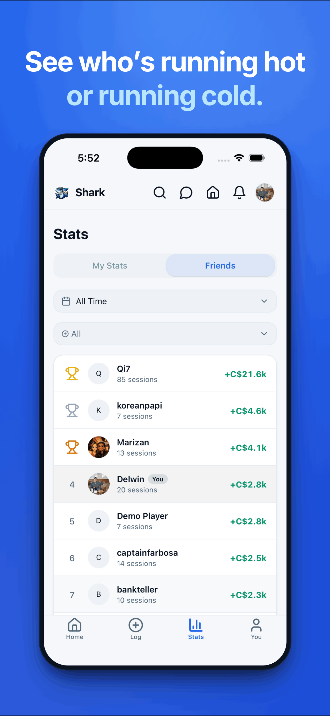 Shark Poker Bankroll Tracker
