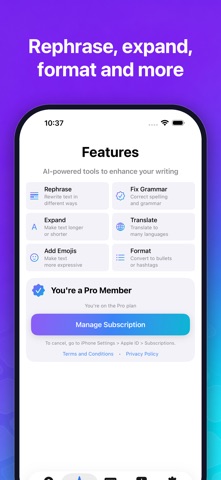 Smart Keyboard AI iPhone screenshot