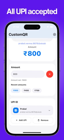 UPI Amount QR Generator Screenshot 3 of 6