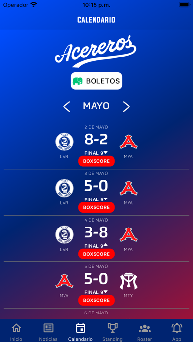 Acereros de Monclova Oficial Screenshot