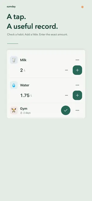 Sumday: Daily Log & Bills screenshot 2
