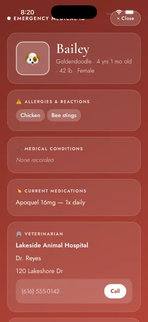DogTag: Dog Vaccine & Vet ID screenshot 2