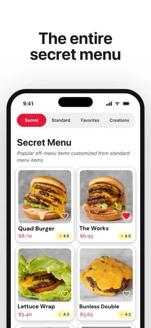 Secret Menu: Burger Guide screenshot 1