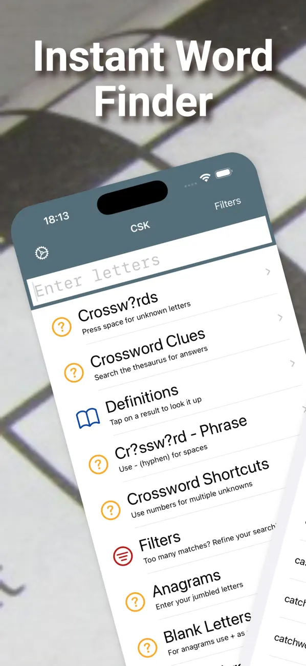 Screenshot #1 pour Crossword Solver King