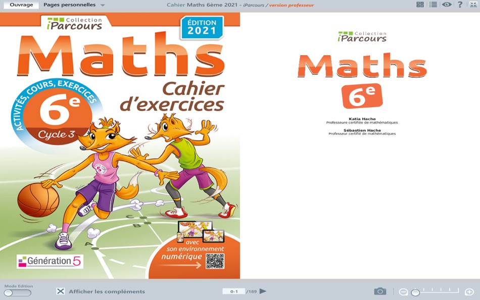 #1. Cahier Maths 6e - Enseignant (macOS) 由: Génération 5