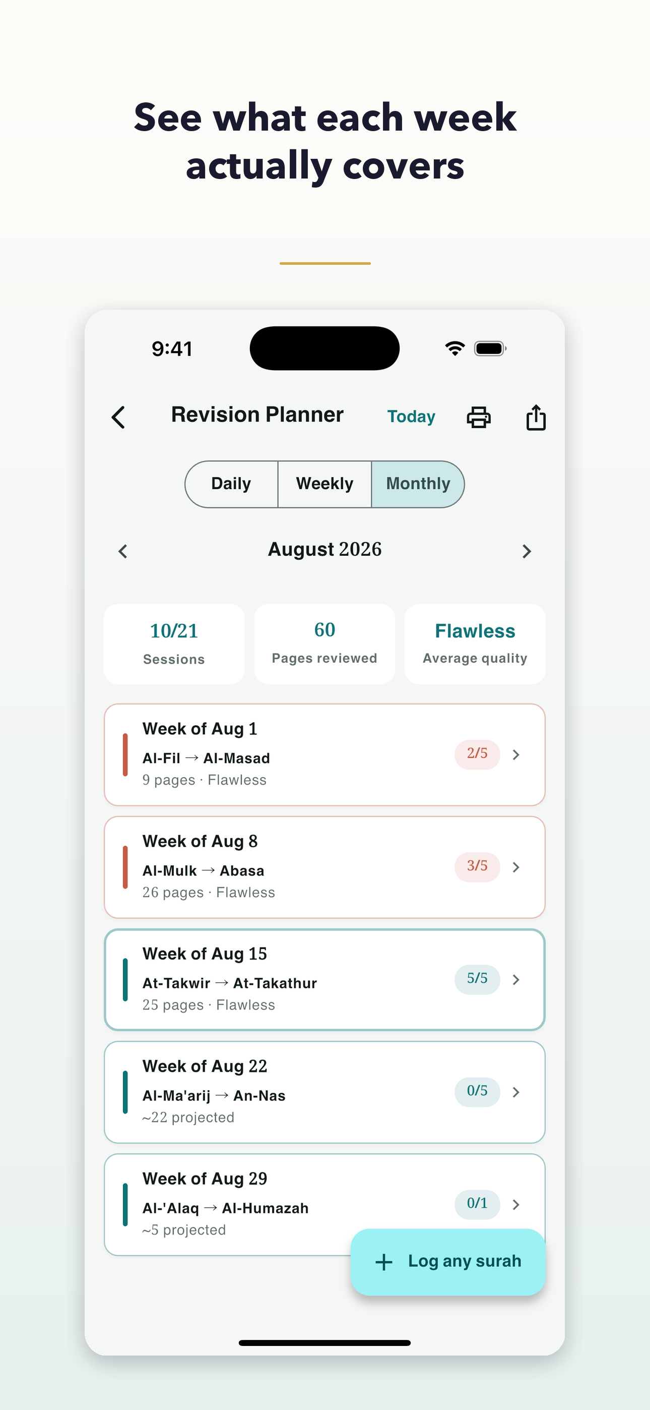 Rasekh - Quran Hifz Tracker screenshot 4