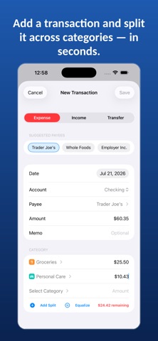 Slate - Budget & Track Money screenshot
