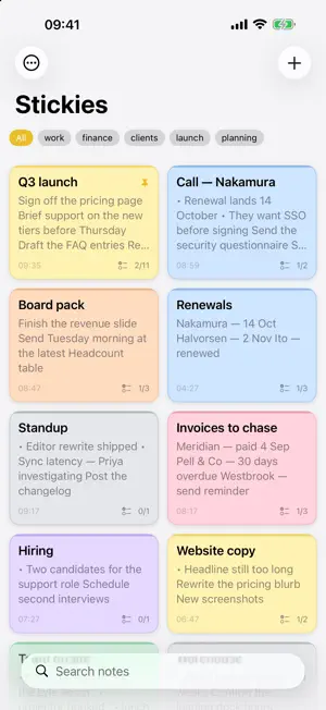 BizStickies screenshot 1