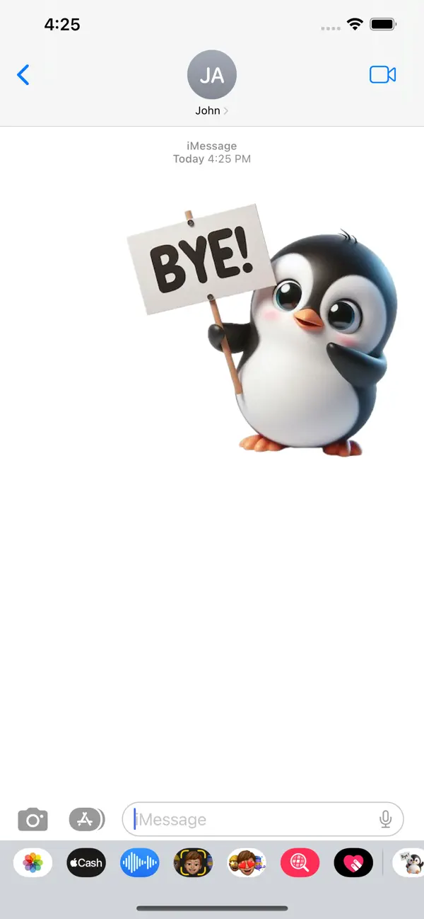 Screenshot #2 pour Bye Penguin Stickers