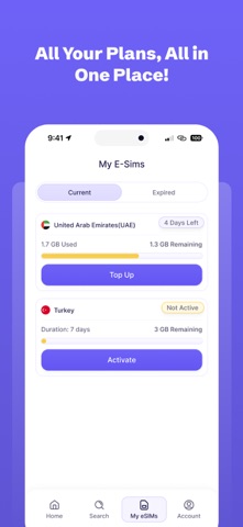 Simnetic: AI eSIM App screenshot