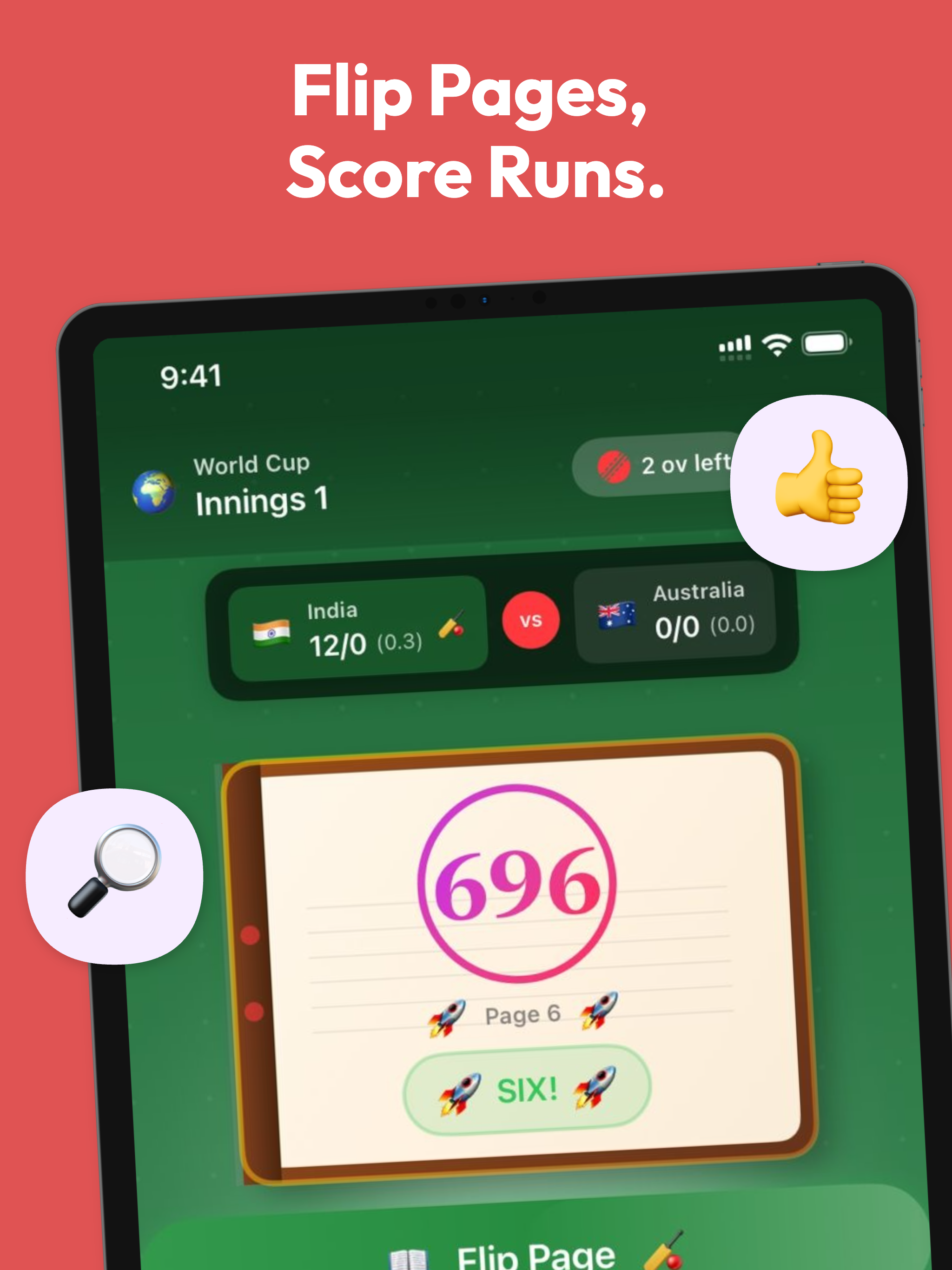 Flip Cricket - Book Cricket
