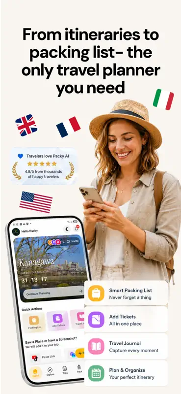 Packy: AI Trip Itinerary Maker screenshot 1 of 7
