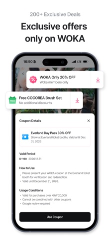 WOKA: Korea Savings & Perks iPhone screenshot