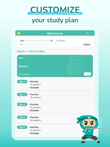 Migii JLPT: JLPT test N5-N1 iPad screenshot