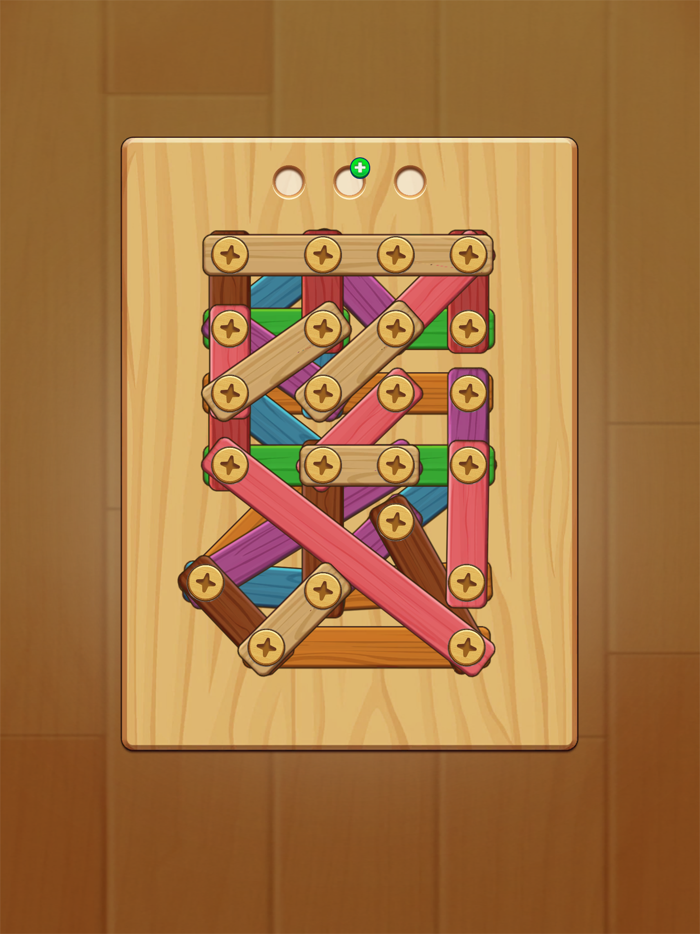 Wood Nuts - Bolts Screw Puzzle