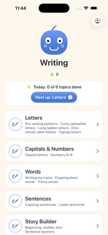 Samuel's Writing Practice Screenshot 1 of 1