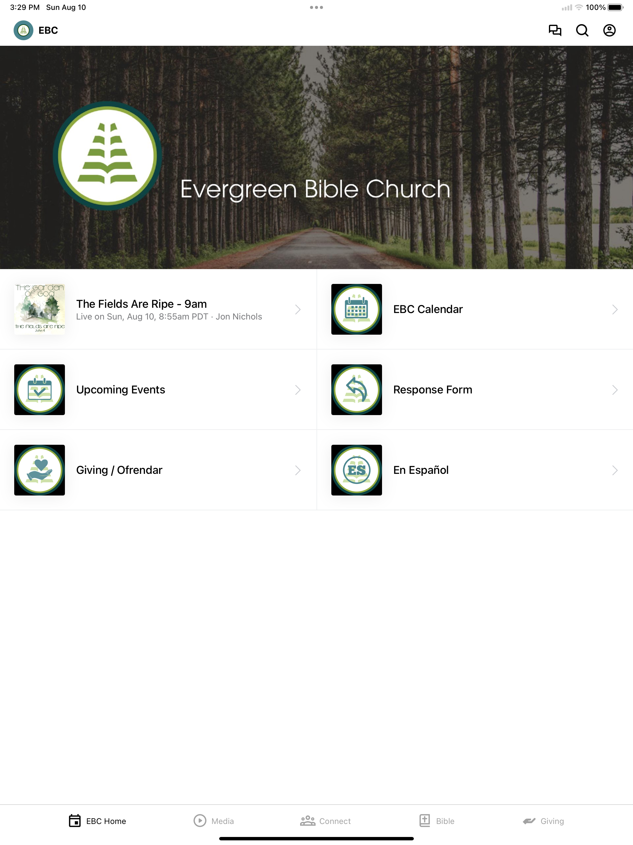 Evergreen Bible Church screenshot 4