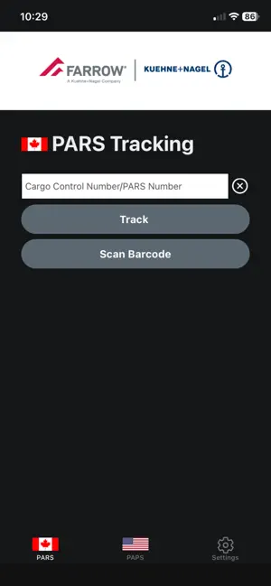 PARS-PAPS Tracker screenshot 1