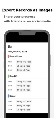 MyBIG3 - Workout Log App Screenshot 8 of 8
