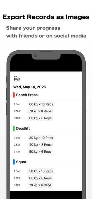 MyBIG3 - Workout Log App Screenshot 8 of 8