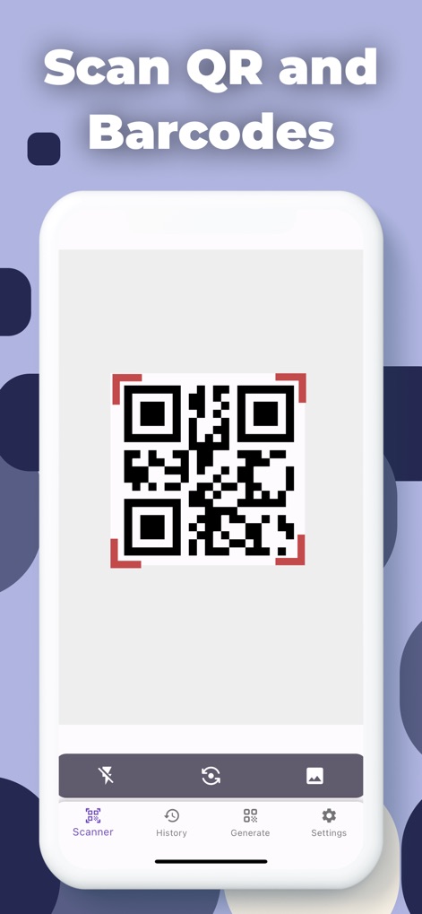 QR Code Reader App - ScanQR - L'application assure une détection impeccable des codes QR, même les plus complexes, grâce à son viseur précis et son interface utilisateur épurée.