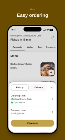 Meating Ground Cafe iPhone screenshot