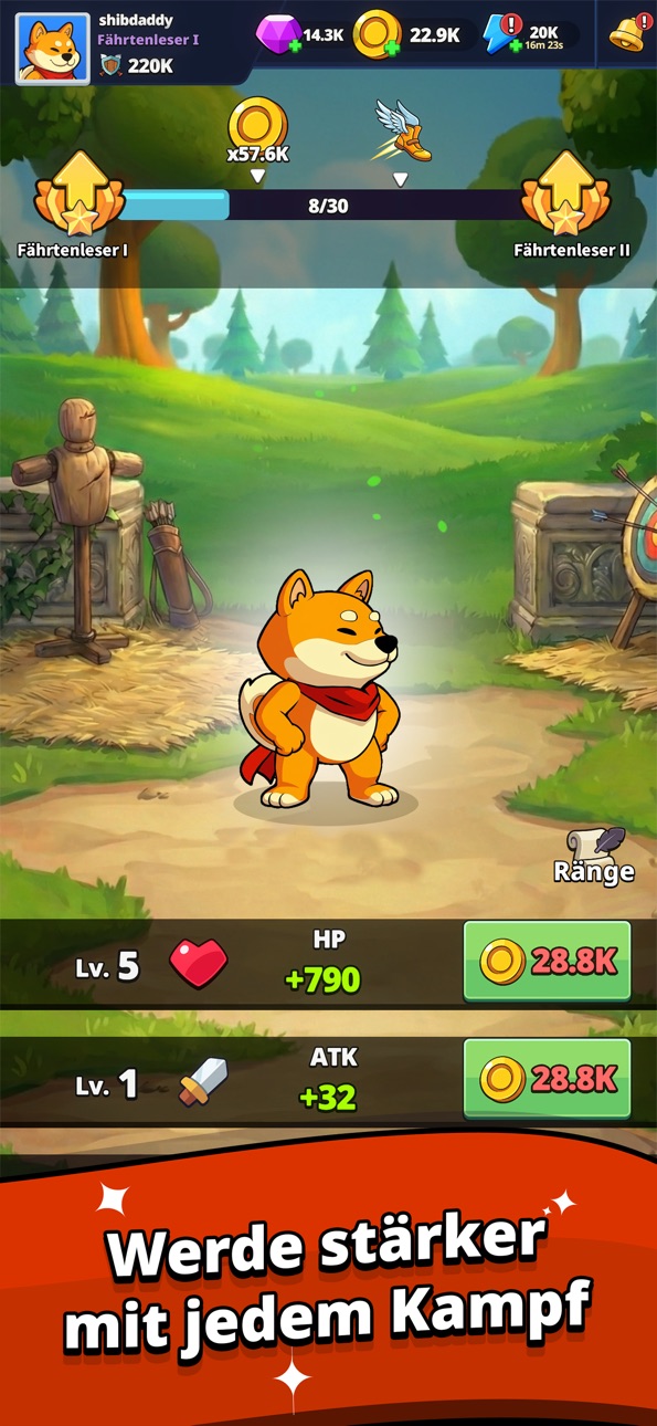 Shiba Story Go! Idle RPG Game iOS Mod IPA screenshot 7 - iOS game interface